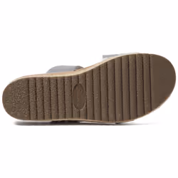 SKECHERS Women's Martha Stewart BREEZIE-Shiny Luster Wedge Sandal  Sil