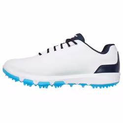 Skechers Mens 2024 Go Golf Pro 6 Spikeless Arch Fit Waterproof Golf Shoes - UK 8.5, White/Navy/Blue