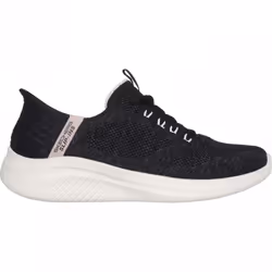 ) Ultra Flex 3.0 Easy Step | Black/Pink | Womens Slip Ins Trainers - 4 (Adults'