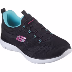 ) Skechers Summits New Nature Textile Women's Black/Multi Trainers - Black, 8 (Adults'