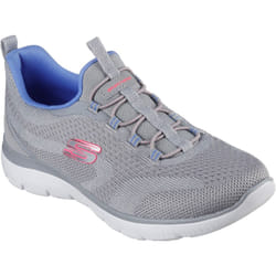 ) Skechers Summits New Nature Textile Women's Grey/Multi Trainers - Grey, 3 (Adults'