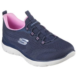 Skechers Womens Summits New Nature Recycled Sustainable Trainers - UK 4, Navy/Pink