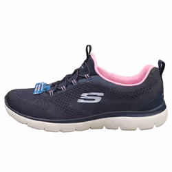 Skechers Summits Vegan Womens Fashion Trainers in Navy Pink - 8 UK