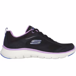 Skechers Womens Flex Appeal 5.0 Fresh Touch Trainers Sneakers Shoes - 8 UK, Black Leather