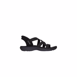 Skechers Women's Reggae Slim-Stretch Flex Hands Free Slip-ins Sandal  Black/Black  11