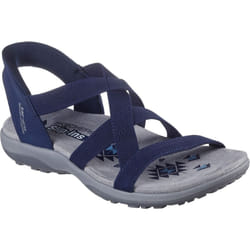 ) Skechers Reggae Slim Stretch Flex Textile Women's Navy Sandals - Blue, 5 (Adults'