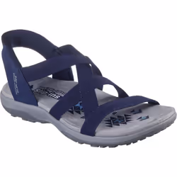 ) Skechers Reggae Slim Stretch Flex Textile Women's Navy Sandals - Blue, 6 (Adults'