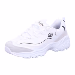 Skechers Women's D'Lites New Heat Sneaker White Black 6.5