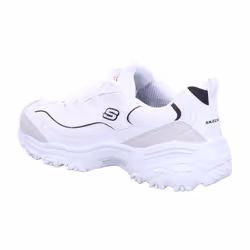 Skechers Women's D'Lites New Heat Sneaker  White Black  6.5