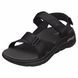 Skechers Go Walk Arch Fit Womens Walking Sandals in Black - 6