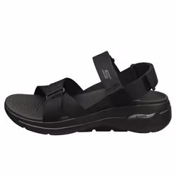 Skechers Go Walk Arch Fit Womens Walking Sandals in Black - 6
