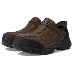 Skechers Men's Holdredge Ryker Hands Free Slip-Ins Construction Shoe  Brown  9.5 Wide