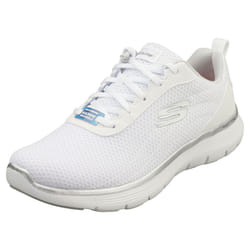 Skechers Flex Appeal 5.0 Vegan Womens Casual Trainers in White Silver - 8