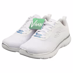 Skechers Flex Appeal 5.0 Vegan Womens Casual Trainers in White Silver - 8 - Additional view 5