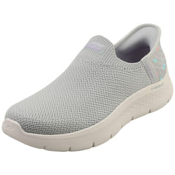 Skechers Slip-ins Go Walk Flex Womens Slip On Trainers in Grey Lavender - 8