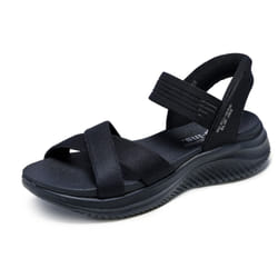 Skechers Women's Ultra Flex 3.0-Never Netter Hands Free Slip-Ins Sandal  Black/Black  10