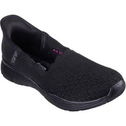 ) Skechers Seager Believe It Textile Women's Black Trainers - Black, 4 (Adults'