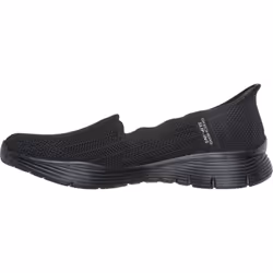 ) Skechers Seager Believe It Textile Women's Black Trainers - Black, 4 (Adults'