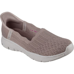 ) Skechers Seager Believe It Textile Women's Dark Taupe Trainers - Brown, 3 (Adults'