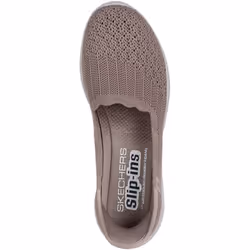 ) Skechers Seager Believe It Textile Women's Dark Taupe Trainers - Brown, 8 (Adults'