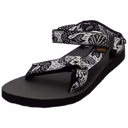 Teva Original Universal Womens Walking Sandals in Black White - 7
