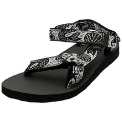 Teva Original Universal Womens Walking Sandals in Black White - 7
