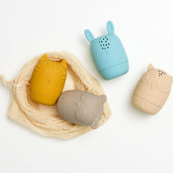 Bumble Bear Mold Free Silicone Bath Toys  Baby Bath Toys 6-12 Months  Toddlers 1-3  Non Toxic Infant Bathtub Toy  Water Toys  Pool Toy  Dishwasher Saf