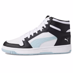 PUMA Women's Rebound Layup Sneaker White-Frosted Dew Black 9