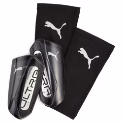 PUMA Unisex Ultra Flex Sleeve Soccer Shin Guards  PUMA Black-PUMA Silver SS25  Small