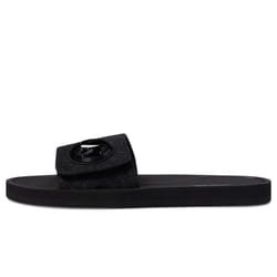 Michael Kors Women's MK Charm Slide Sport Sandal Black 6