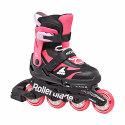 Rollerblade Microblade Kid's Adjustable Fitness Inline Skate  Pink/Black  Youth Performance Inline Skates