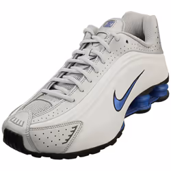 Nike Shox R4 Mens Fashion Trainers in White Silver - 7.5