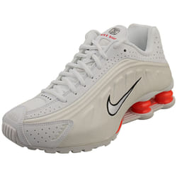 Nike Shox R4 Womens Fashion Trainers in White Phantom - 4