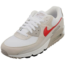 Nike Air Max 90 Mens Fashion Trainers in White Red - 11.5