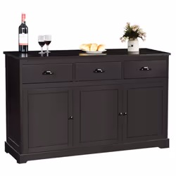 Kitchen Buffet Sideboard Wooden Storage Cupboard Cabinet with Adjustable Shelf