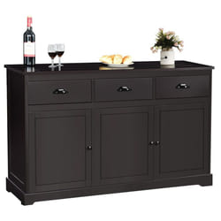 Kitchen Buffet Sideboard Wooden Storage Cupboard Cabinet with Adjustable Shelf