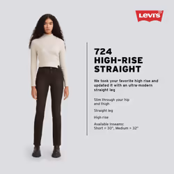 Levi's Women's 724 High Rise Straight Jeans Also Available in Plus  Cut It Close