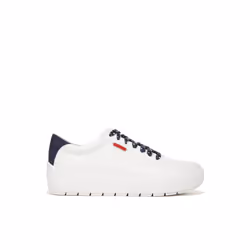 Dr. Scholl's Shoes Womens Time Off Sneaker White/Blue/Red 6.5 M