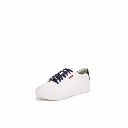 Dr. Scholl's Shoes Womens Time Off Sneaker White/Blue/Red 7.5 M