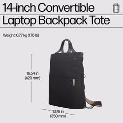 HP 14-inch Convertible Laptop Backpack Tote - Additional view 3