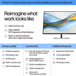 HP Series 5 Pro 24 inch WUXGA Monitor - 524pn - Additional view 7