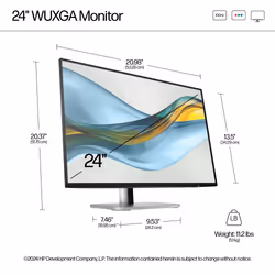 HP Series 5 Pro 24 inch WUXGA Monitor - 524pn - Additional view 5
