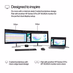 HP Series 5 Pro 24 inch WUXGA Monitor - 524pn - Additional view 6