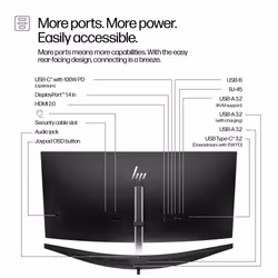 HP Series 5 Pro 34 inch WQHD USB-C Conferencing Monitor - 534pm PVC Free - Additional view 4