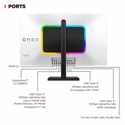 HP OMEN Transcend 31.5 inch UHD 240Hz OLED Gaming Monitor - Transcend 32 - Additional view 5