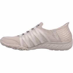 ) Skechers Breathe-Easy Roll-With-Me Knit Mesh Women's Taupe Trainers - Brown, 4 (Adults'