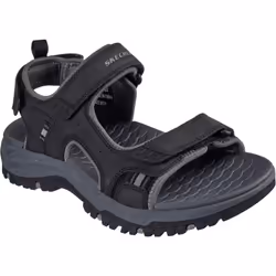 ) Skechers Prewitt Rigdon Synthetic Men's Black Sandals - Black, 7 (Adults'