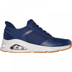 ) Tres-Air Uno - Easy Steppers | Navy | Women's Slip-ins Bungee-Lace Trainers - 8 (Adults'