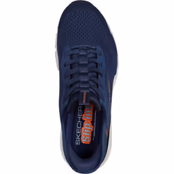 ) Skechers Skech-Air Ventura Vanderway Textile Men's Navy/Orange Trainers - Blue, 12 (Adults'