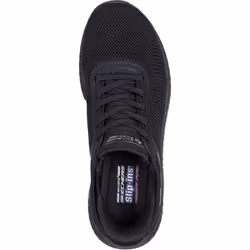 ) Skechers BOBS Sport Squad Chaos Textile Women's Black Trainers - Black, 8 (Adults'